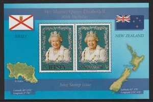 UK - JERSEY 2006 QUEEN's BIRTHDAY Joint issue with NZ H/V Minisheet , Bloc MNH - - Picture 1 of 1