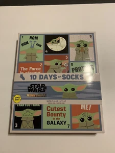 Disney Star Wars 10 days of socks Mandalorian sz. 2t-4t quarter socks nib - Picture 1 of 3