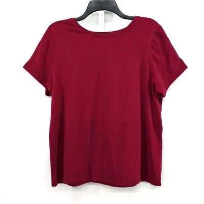 Mossimo рубашка женщин размер 16W/18W темно-красный коротким рукавом пуловер - Изображение 1 из 4