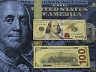 5 Gold Banknote Notes Dollar Us No Paper Coin Bill Money Reserve 100.00 Federal