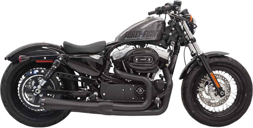 2014-2019 适用于 Harley Iron 883 XLN BASSANI XHAUST Mega Power Exhaust 黑色 1X32RB — 第 1/1 张图片