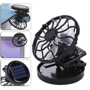 Mini Clip on Hat Outdoor Solar Sun Energy Power Panel Cell Cooling Fan Cooler - Picture 1 of 9