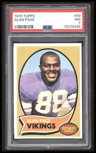 1970 Topps Alan Page PSA 7 NM Rookie RC #59 Football Card