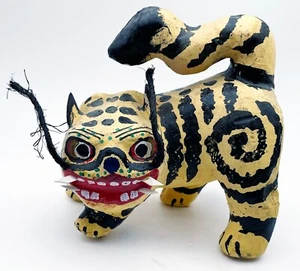 De Colección Japón Showa Toys Miharu Hariko Tigre Papel Maché Muñeca Estatuilla 5" COMO ESTÁ - Imagen 1 de 8