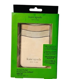 Kate Spade Morgan Colorblock Sticker Phone Pocket Leather Pale Dogwood NEW - Zdjęcie 1 z 5