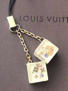 LOUIS VUITTON Correa Bolso encanto Llavero Soporte Anillo AUTÉNTICO Cuadrado Flor F/S 8 - Imagen 1 de 12