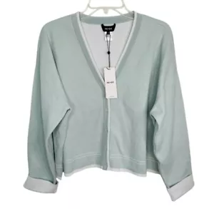 NEU ME+EM Wende-Cardigan Medium Aqua Oversized doppelseitig M Neu mit Etikett Baumwolle - Bild 1 von 6