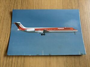 Avianca McDonnell-Douglas MD-80 aircraft postcard