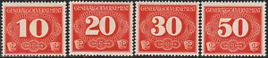 Stamp Germany Poland General Gov't Porto Mi 01-4 Sc NL1-4 1940 WWII Reich War MH - Picture 1 of 1