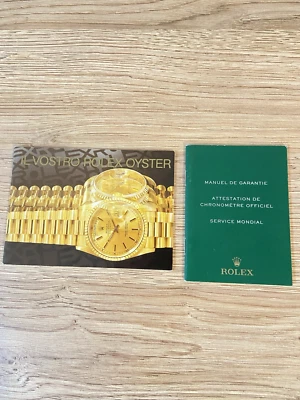 ROLEX OYSTER BOOKLET LIBRETTO VINTAGE + manuale di garanzia ORIGINALE - Immagine 1 di 4