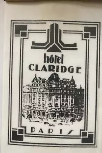 Hotel Claridge Paris France Vintage 1980s/90s Embroidered Sew-On Patch - Picture 1 of 2