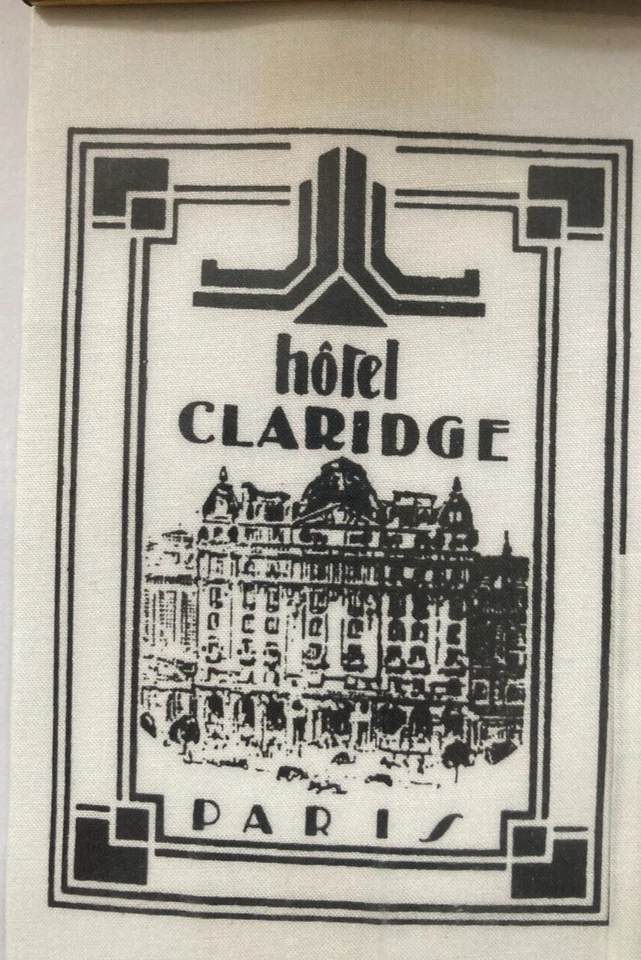 Hotel Claridge Paris France Vintage 1980s/90s Embroidered Sew-On Patch - Image 1 of 2