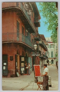 Pirate's Alley French Quarter Art Scene New Orleans Louisiana LA Postcard - Picture 1 of 3