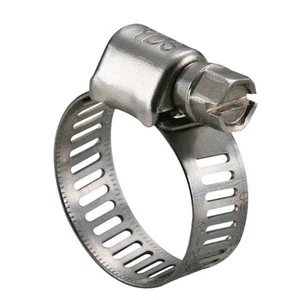 300 Grade Stainless Steel Mini Hose Clamp, Worm-Drive, SAE Size 6, 1/2" to 7/... - Picture 1 of 4