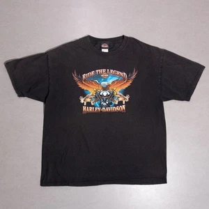 Harley Davidson Motorcycles 2XL Faded Black TShirt Buddy Stubbs Phoenix Arizona - Picture 1 of 8