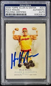 Hulk Hogan "Hulkster" Signed 2006 Topps Allen & Ginter Card #307 PSA 83830619 - Picture 1 of 2