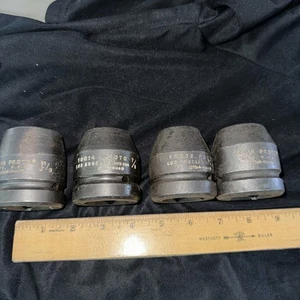 Proto 1" Drive Impact Sockets 6 Point 3/4, 7/8, 1 1/8 & 15/16 Barely Used!! - Picture 1 of 18