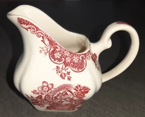 Milchkännchen aus Porzellan rot weiss englisch - Bild 1 von 7