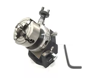 3" Inches (75 mm) Tilting Rotary Table+ 70 mm 4 Jaws Independent Chuck+ Back ... - Picture 1 of 3