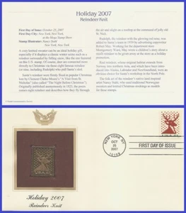 USA2 #4207 U/A GOLDEN REPLICA FDC Reindeer Knit - Picture 1 of 1