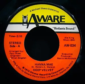 DEEP VELVET~Hanna Mae ✦ Classic Soul 45~AWARE #AW-034 - Foto 1 di 2