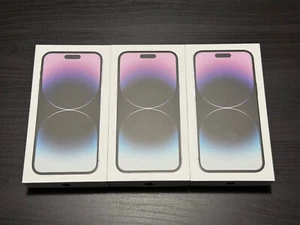 Apple iPhone 14 Pro Max Deep Purple 256GB ~ Empty Box and Cable ~ Genuine OEM - Zdjęcie 1 z 3