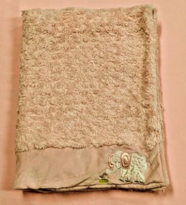 Starting Out Pink Baby Blanket Elephant Bird Girl Security Lovey Reversible - Picture 1 of 12