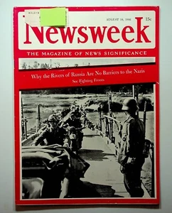 Newsweek 10. August 1942 Flüsse Russlands Nazis kämpfende Fronten Zweiter Weltkrieg Ära Anzeigen - Bild 1 von 3