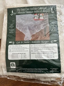 "Mantel de colección tejido de encaje marfil 70"" redondo vacaciones de Navidad Scranton" - Imagen 1 de 6