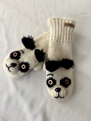 DeLux Adulto ~ MITONES PANDA Tejido Mapache Zorro FLEECE FORRADO Disfraz Animal Foto 1 de 4