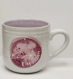 Stoneware Kaffee Tee große Tasse Damen Steinbock Sternzeichen Schild cremerosa - Bild 1 von 10