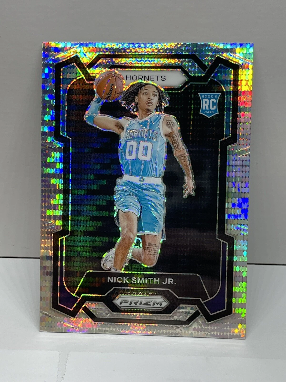 2023-24 Panini Prizm Nick Smith Jr. Silver Pulsar Rookie RC #135 Hornets