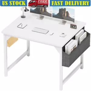31 Inch Modern Computer Desk Space Saving Office Table W/ Storage Hook Home New - Picture 1 of 7