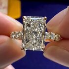 2.09 Tcw Ice Crushed Radiant Moissanite Engagement Ring In Solid 14K Yellow Gold