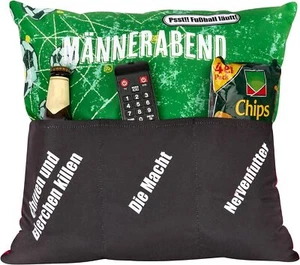 Dekokissen Wendekissen Mädelsabend Männerabend Kissen mit 3 Taschen zum Befüllen - Imagen 1 de 6