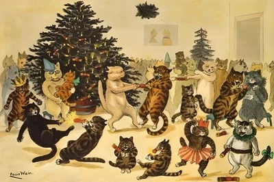 Decoración postal reproducción vintage temática NAVIDAD 6" por 4" 1 Foto 1 de 2