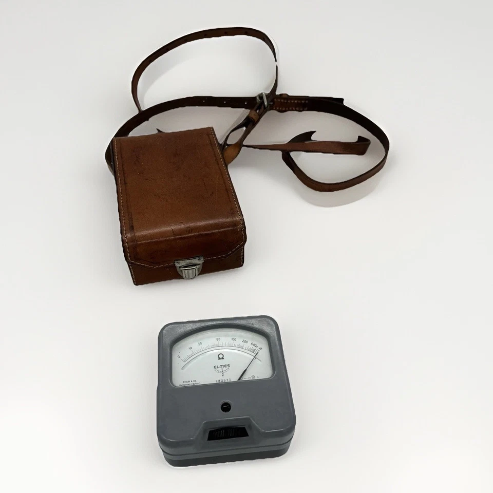Multímetro lector de ohmios vintage Staub Co Elmes años 60 Alemania no probado con estuche Foto 1 de 4