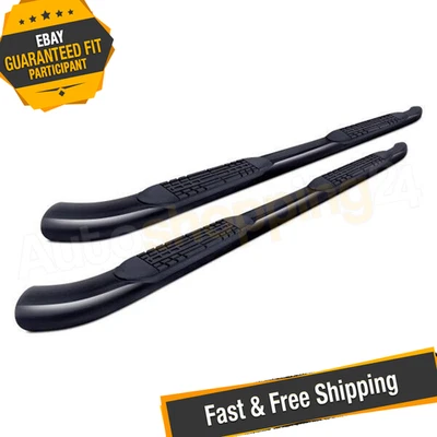 ProMaxx 41281B 4" Cab Length Black Oval Curved Step Bars for 15-22 Ford F-150 Foto 1 de 4