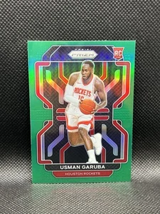 2021-22 Prizm Usman Garuba GREEN ROOKIE SP #321 Houston Rockets RC Panini - Picture 1 of 2