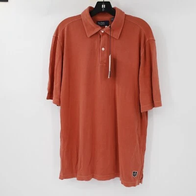 NWT Nat Nast Luxury Originals Polo Shirt Men Medium Salmon Stitched  Silk cotton - Image 1 of 4