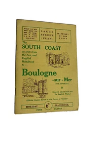 Vintage The South Coast Boulogne-Sur-Mer Holiday 6D. Hand Book - Foto 1 di 3