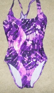 Women's Speedo Swimsuit Racerback Purple Cranberry Sexy 6 Racerback New - Picture 1 of 4