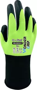 Wonder Grip Unisex U-Feel Glove Hi Viz Yellow - WG-1855HY Color HI/VIS YELLOW - Picture 1 of 4