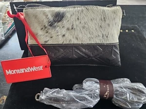 Borsa da polso Montana West in pelle di cavallo e vegan piccola a tracolla - Foto 1 di 7