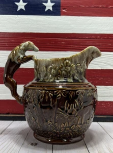 1848 Rockingham Reproduktion Harker Pottery Ale Krug Hund Griff Keramikurne - Bild 1 von 14