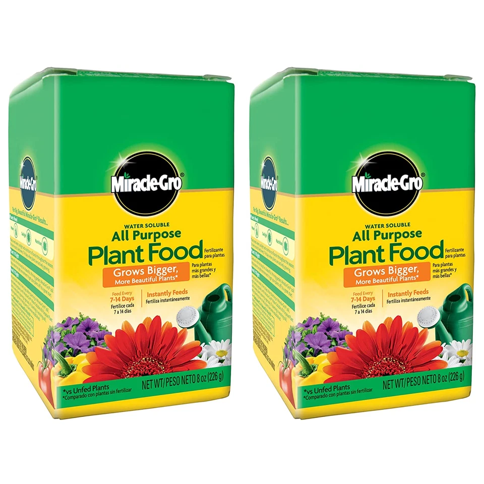 Miracle-Gro Water Soluble All Purpose Plant Food, 8 oz, 2 Pack - Image 1 of 1