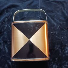 Vintage MCM Culver Gold and Black Ice Bucket with Lid Barware 1960s - 70’s 