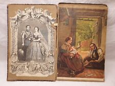 Large Victorian Album Containing Numerous Chromolithograph Prints