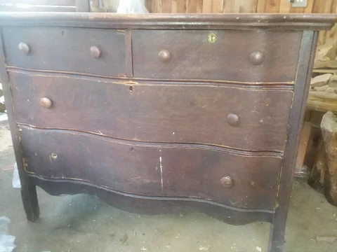 1836 Antique A oak Dresser Cover
