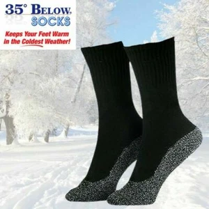 35 Below Unisex One Pair Thermal Winter Aluminized Socks Black Blue Red Pink - Picture 1 of 10